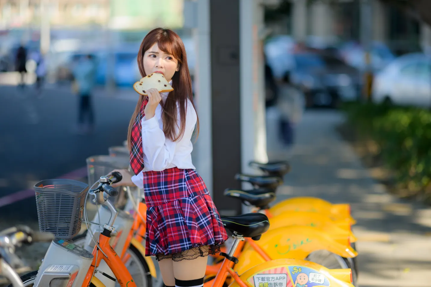 [Mzsock] NO.233 Student uniform high heels street photography#[105P]-71