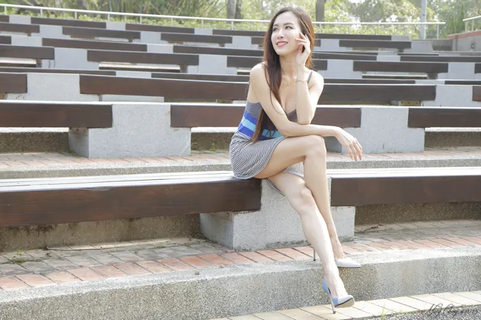 [Mzsock] NO.048 Dora Yanxi elegant dress high heels beautiful legs outdoor shot street photography#[51P]-5